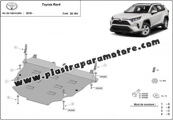 Piastra paramotore di alluminio Toyota RAV4