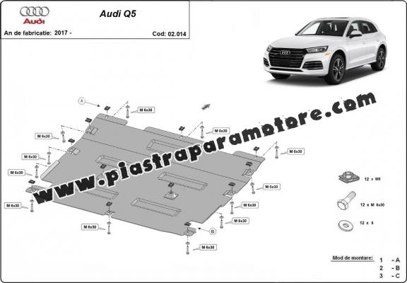Piastra paramotore di acciaio Audi Q5