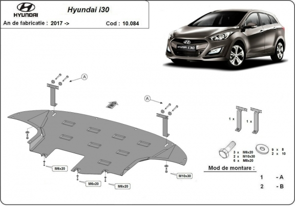 Piastra paramotore di acciaio Hyundai I30