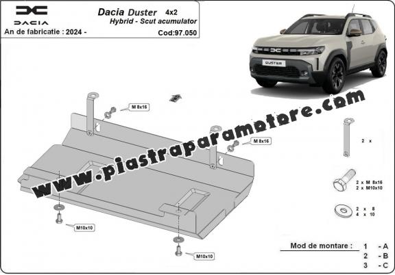 Protezione batteria in acciaio per Dacia Duster Hybrid