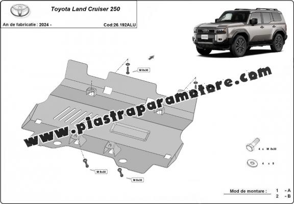 Protezione di alluminio per il radiatore Toyota Land Cruiser 250