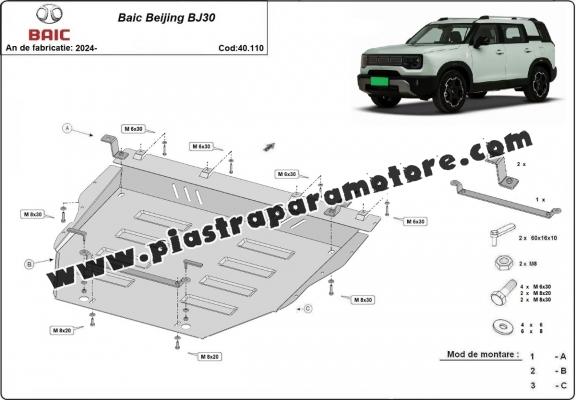 Piastra paramotore di acciaio Baic Beijing BJ30