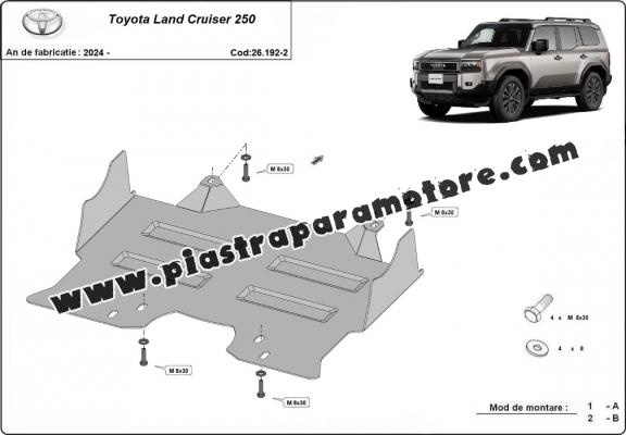 Piastra paramotore di acciaio Toyota Land Cruiser 250