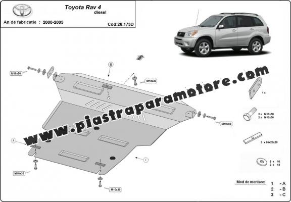 Piastra paramotore di acciaio Toyota Rav4 Diesel