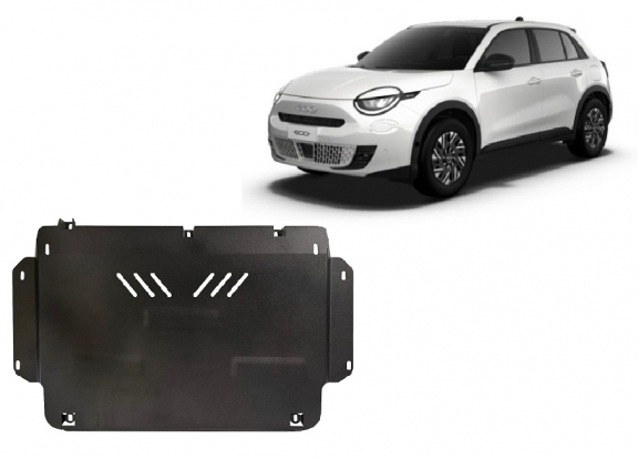 Piastra paramotore di acciaio Fiat 600