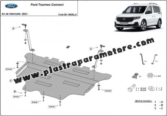 Piastra paramotore di alluminio Ford Tourneo Connect