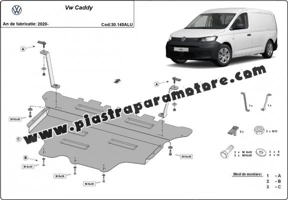 Piastra paramotore di alluminio VW Caddy