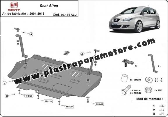 Piastra paramotore di alluminio Seat Altea