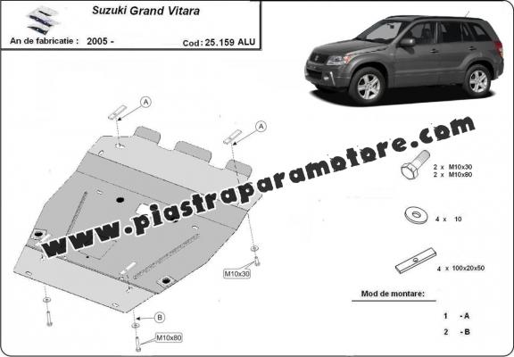 Piastra paramotore di alluminio Suzuki Grand Vitara 2