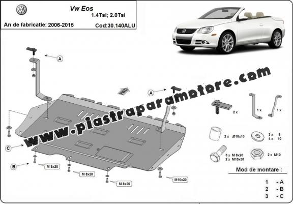 Piastra paramotore di alluminio Volkswagen Eos