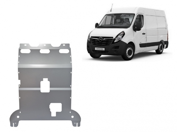 Piastra paramotore di alluminio Opel Movano C 