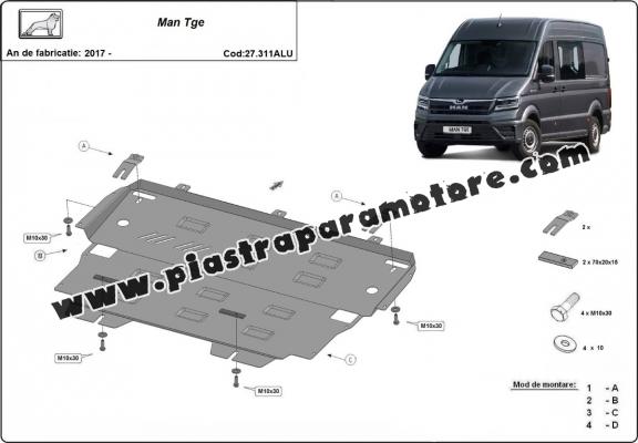 Piastra paramotore di alluminio MAN Tge