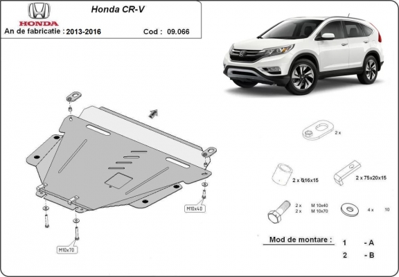 Piastra paramotore di acciaio Honda CR-V Gen 4