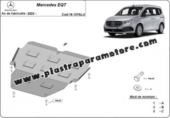 Piastra paramotore di alluminio Mercedes EQT