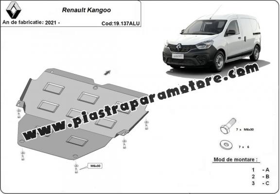 Piastra paramotore di alluminio Renault Kangoo