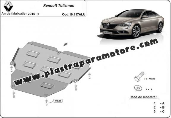 Piastra paramotore di alluminio Renault Talisman