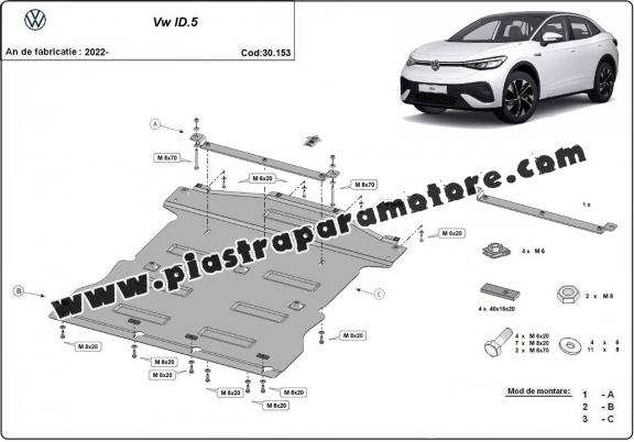 Piastra paramotore di acciaio Volkswagen ID 5