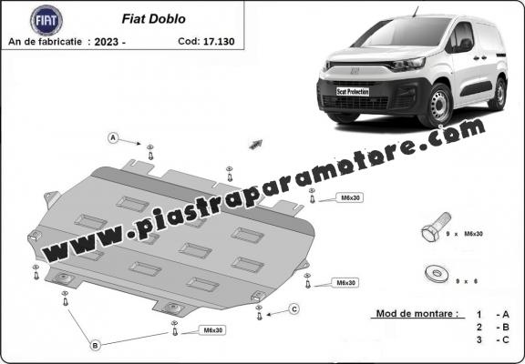 Piastra paramotore di acciaio Fiat Doblo