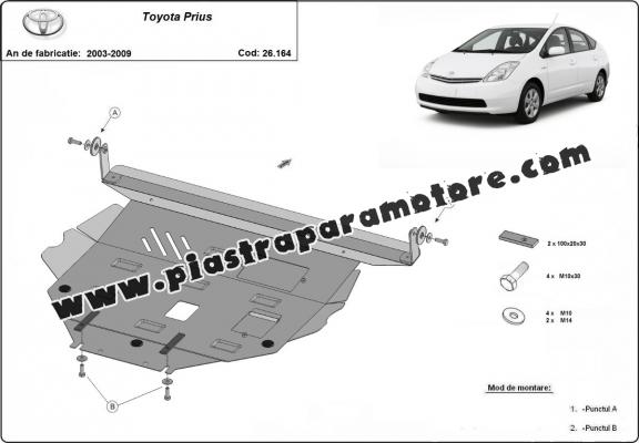 Piastra paramotore di acciaio Toyota Prius