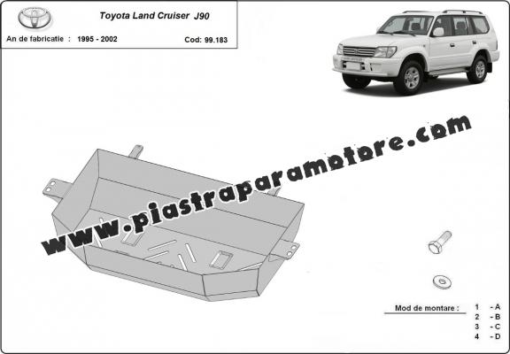 Protezione di acciaio per il serbatoio Toyota Land Cruiser J90