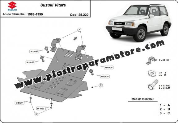 Piastra paramotore di acciaio Suzuki Vitara
