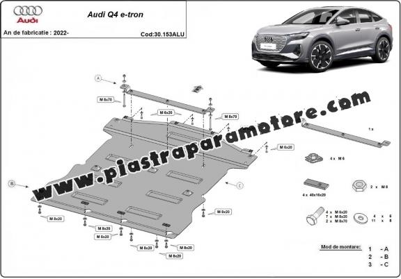 Piastra paramotore di alluminio Audi Q 4 e-tron