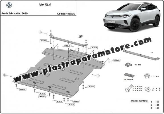 Piastra paramotore di alluminio Volkswagen ID.4
