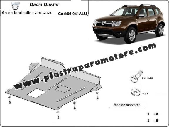 Piastra paramotore di alluminio Dacia Duster