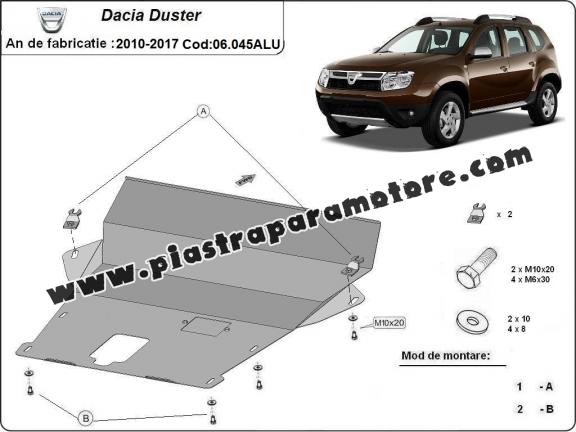 Piastra paramotore di alluminio Dacia Duster