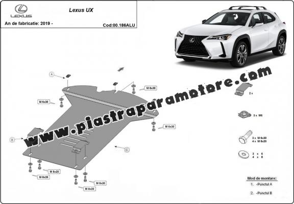 Protezione / blocco catalizzatore in alluminio per Lexus UX