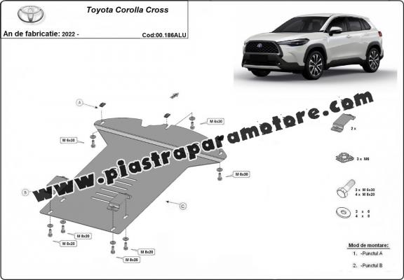 Protezione / blocco catalizzatore in alluminio per Toyota Corolla Cross