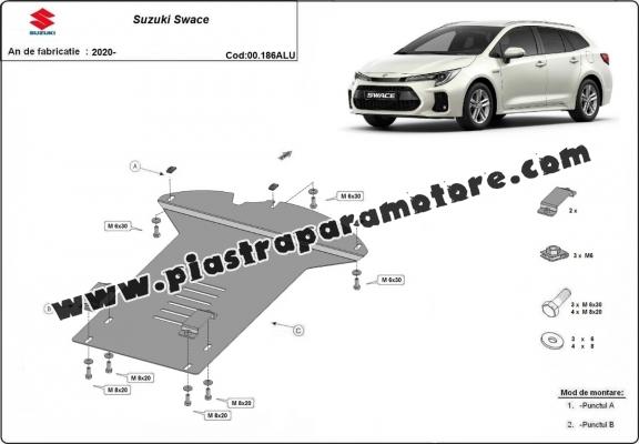 Protezione / blocco catalizzatore in alluminio per Suzuki Swace