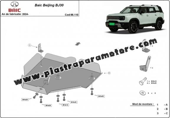 Protezione di acciaio per il differenziale  Baic Beijing BJ30