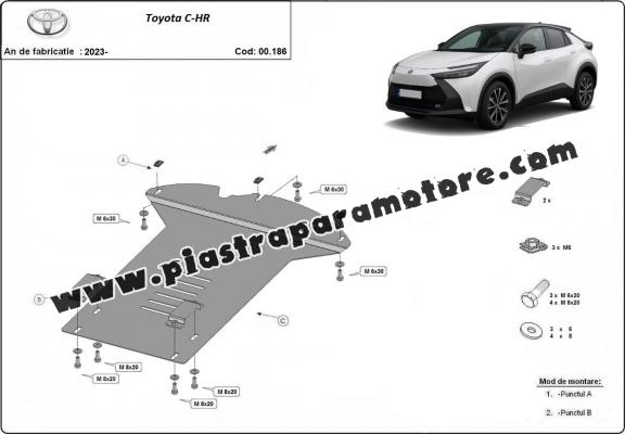 Piastra catalizzatore/cat lock di acciaio Toyota C-HR