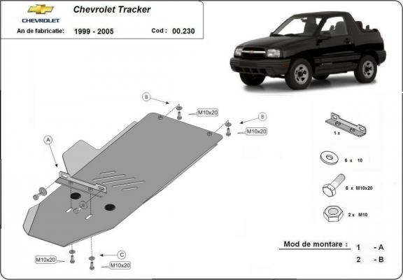 Protezione di acciaio per il cambio Chevrolet Tracker