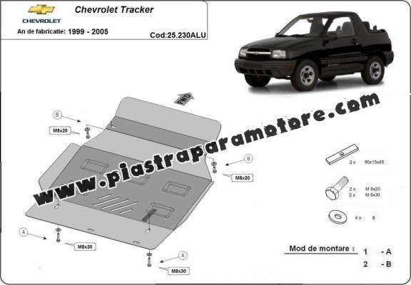 Piastra paramotore di alluminio Chevrolet Tracker