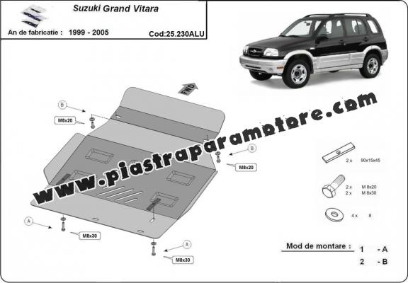 Piastra paramotore di alluminio Suzuki Grand Vitara