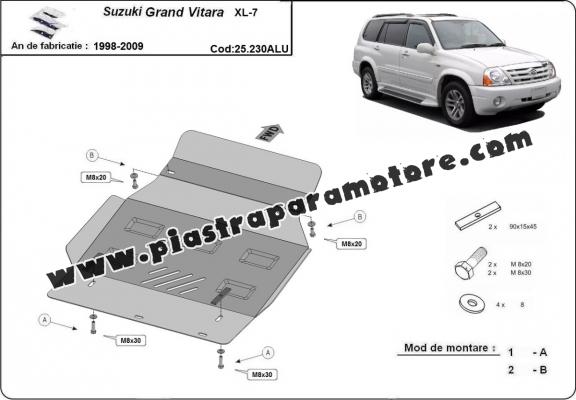 Piastra paramotore di alluminio Suzuki Grand Vitara XL7
