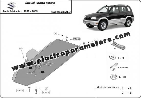 Protezione di alluminio  per il cambio Suzuki Grand Vitara