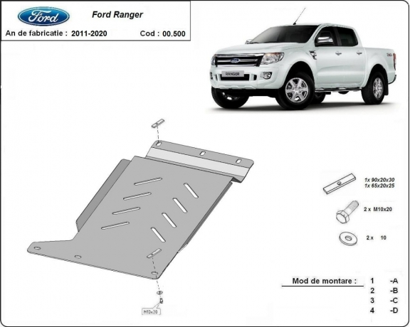 Protezione di acciaio per il cambio Ford Ranger