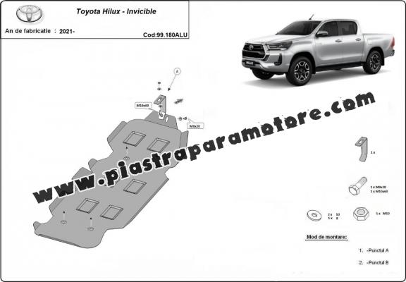 Protezione di alluminio per il serbatoio Toyota Hilux Invincible
