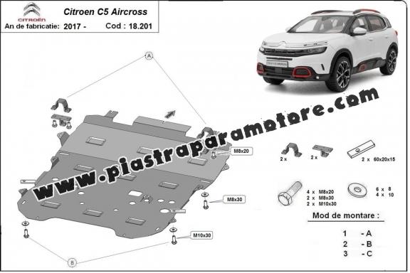 Piastra paramotore di acciaio Citroen C5 Aircross