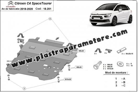 Piastra paramotore di acciaio Citroen Grand C4 SpaceTourer