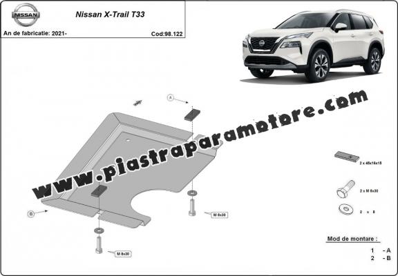 Protezione di acciaio per il differenziale Nissan X Trail