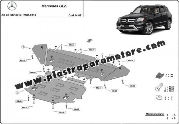 Piastra paramotore di acciaio  Mercedes GLK X204