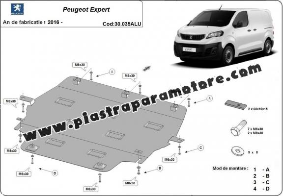 Piastra paramotore di Alluminio Peugeot Expert