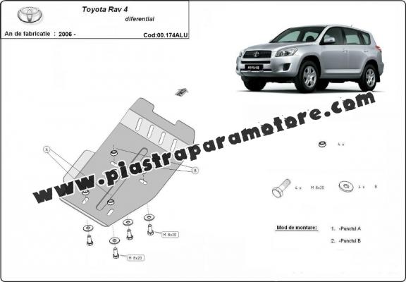 Protezione di alluminio per il differenziale  Toyota Rav4