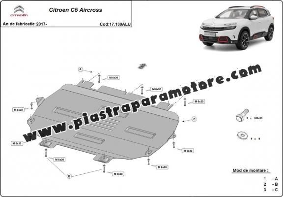 Piastra paramotore di Alluminio Citroen C5 Aircross