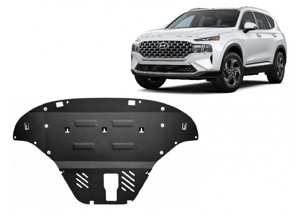 Piastra paramotore di acciaio Hyundai Santa Fe