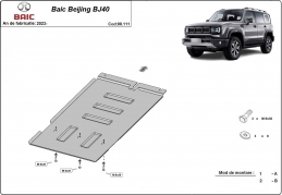 Protezione di acciaio per il cambio Baic Beijing BJ40